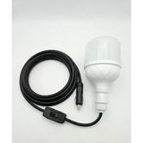 Araç çakmak girişli 30W 12V Led Ampul,lü E27 Duylu Anahtarlı Araç,Karavan,Kamp Seyyar Lamba 12/16A 2 X1,5mm TTR Bakır 5 Mt-Siyah