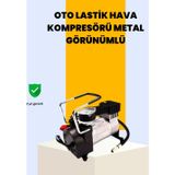 Araç Çakmak Girişli Metal Ha Kompresörü 10A Güçlü Motor
