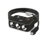 Araç Çakmak Uzatma Kablosu Çakmaklık Çoklayıcı Usb,Type-C Çıkışlı Hızlı Şarj 12-24V/10A/120W 2 X1,5Mm Ttr Bakır 5Mt