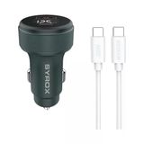 Araç Çakmaklık Şarj Aleti Sc30t 3.1A 30W Pd Q.c. 3.0 1Mt Type-C Kablolu Ekranlı Type-C + Usb-A Araç