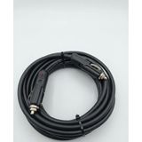 Araç Çakmaklık Uzatma Kablosu Erkek+Erkek 12-24 Volt 16 Amper 2 X1 mm TTR Bakır 10 Mt-Siyah