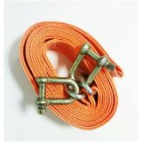 Araç Çekme Halatı, Kumaş Çelik Puntalı, 3 Ton, 3 Metre, Turuncu
