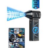 Araç Ev ve Elektronik temizliği Için Güçlü Şarjlı Hava Üfleme Makinesi 130.000 Rpm Turbo Fan Blower - 01-Siyah