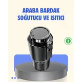 Araç İçi Akıllı Bardaklık Isıtıcı Soğutucu Dijital Ekranlı Mir05488960