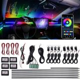 Arac Ici Atmosfer Ambiyans Led Neon Rgb App Kontrollu 18 Parca