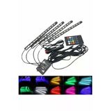 Araç İçi Ayak Altı 12'Li Şerit Led Işık Uzaktan Kumandalı Rgb Işıklı Ses Ve Müziğe Duyarlı Mir26599558