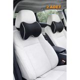 Araç İçi Boyun Destek Yastığı Yumuşak 2 Parça Siyah 29X22x11