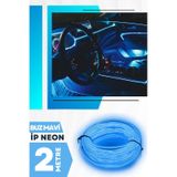 Araç Içi Buz Mavi Neon Ledi Ip LED Torpido Ledi 2 Metre Neon LED