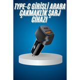 Araç Içi Hızlı Şarj Soketi 38W Oto Çakmaklık Type-C Araba Çakmaklık - COMPTR9797-3863 - Renkli