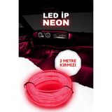 Araç Içi Kırmızı Neon Ledi Ip LED Torpido Ledi 2 Metre Neon LED