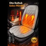 Araç İçi Koltuk Isıtıcısı Oto Isıtmalı Koltuk Minderi Çakmaklık Girişli Isı Ayarlı Tak Çalıştır Gri 12V 1 Adet