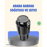 Araç İçi Lisinya Akıllı Bardaklık Isıtıcı Soğutucu Termos Dijital Ekran ile Gelişmiş Konfor