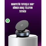 Araç Içi Manyetik Telefon Tutucu 360° Döner Vakumlu Stand - TOPRAK5876-6931 - Çok Renkli