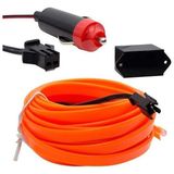 Araç Içi Neon Turuncu 5 Metre Ip LED Aydınlatma / Çakmaklık Girişli Şerit Işık - Çok Renkli
