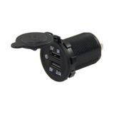 Araç Içi Oto Çakmaklık Giriş 8-32V Usb Çıkış 5V 1A ve 5V 2.1Pano Kulaklı 30 MM Çap