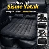 Araç Içi Şişme Yatak Seti Arka Koltuk Uyumlu Sedan Suv Oto Kamp Yatağı Pompalı Yastıklı Ta - Çok Renkli