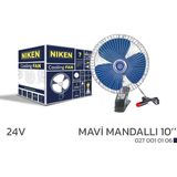 Araç Içi Vantilatör Mavi Mandallı 24V 10 Inç Üniversal Model Niken