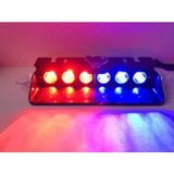 Araç İçi Vantuzlu Çakar Lamba Kırmızı-mavi 12v 6 Ledli 7 Modlü