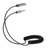 Araç İçin Bluetooth Aux Adaptörü Mikrofonlu Kablosuz Ses Alıcı Kiti Zr553