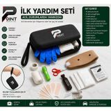 Araç İlk Yardım Seti Trafik Kanununa Uygun Tam Donanımlı İlk Yardım Çantası Siyah Acil Durum Seti