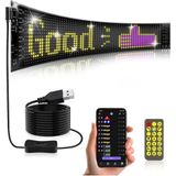 Araç Led Kayan Yazı, Rgb Işıklı Dijital Ekran, Uzaktan Kumandalı ve App Kontrollü, 37 Cm Uzunluğunda, Yüksek Pixel Görüntü Kalitesi, Cafe Restoran Araç İçin Emojili Led Tabela Kayan Yazı