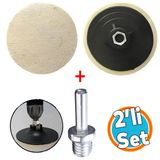 Araç Metal Mermer Parlatma Polisaj Keçesi + Matkap Aparatı Seti Parlatıcı 115MM M14