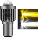 Araç Motosiklet Mercekli Far Ampulü LED Far Sarı-Beyaz Csp LED S2 Uzun Kısa BA20D H6 1 Adet