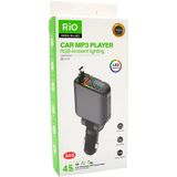 Araç Mp3 Çalar Fm Transmitter Usb Destekli Rgb Led Ambiyans Işıklı