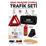 Araç Muayene Uyumlu Lüx Trafik Seti 1 Kg Abc Yangın Söndürücü İlk Yardım Seti Reflektör Çekme Halatı