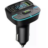 Araç Müzik Çalar Fm Transmitter F9 Bluetooth Araç Kiti USB Type-C Hızlı Şarj Çıkışlı Çakmaklık şarj