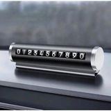 Araç Numaratör - Çevirmeli Dayanıklı Metal Kasa Telefon Numarası Torpido Üstü Araba Telefon Numaralık Oto Aksesuar - -- - 000-Siyah