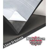 Araç Oto Ses Isı 13MM Kauçuk Izolasyon Karavan Yalıtım Malzemesi 120CMX100CM Levha Yapışkanlı - 120 x 100 cm
