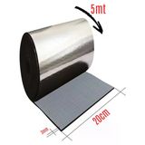 Araç Oto Ses Isı Yalıtım Bandı 3Mm X 20Cm X 5 Metre Alüminyum Folyolu Kauçuk İzolasyon Bantı