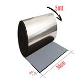 Araç Oto Ses Isı Yalıtım Bandı 3mm x 30CMX5METRE Alüminyum Folyolu Kauçuk Bant Izolasyon Malzemesi