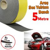 Arac Oto Ses Isi Yalitim Izolasyon Bandi Banti Kaucuk Sunger 75 Mm 5 Metre
