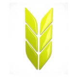 Araç Otomobil Motosiklet Bisiklet Floresan Sarı 6 parça çok amaçlı 3D Sticker