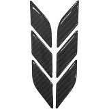 Araç Otomobil Motosiklet Bisiklet Karbon Siyah 6 parça çok amaçlı 3D Sticker