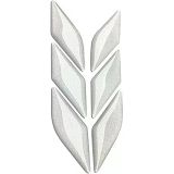 Araç Otomobil Motosiklet Bisiklet Reflektif Beyaz 6 parça çok amaçlı 3D Sticker