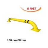 Araç Park Demirleri Otopark Ayırıcı Bariyer Araç Stoperi Yaslama Demiri 130Cm Ø60mm 2Mm (5 Adet)