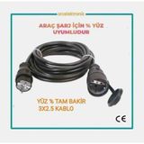 Arac Şarjı Için (10-40 Metre Arasi) 3x2.5 Ttr Hes Veya Öznur Kablo Tam Bakir Uzatma Seyyar Kablo - 30 METRE