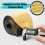 Araç Ses Isı Yalıtım İzolasyon Bandı Epidyen Yapışkanlı En:20 Cm Kalınlık:10 Mm Uzunluk 5 Metre Kauçuk