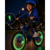 Araç Sibop LED Işığı 2li Set Bisiklet Motosiklet Jant Lambası - Renkli