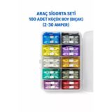 Araç Sigorta Seti 100 Adet Küçük Boy (Bıçak) (2-35 Amper)