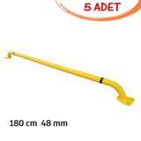 Araç Stoperi İmalatı Otopark Stoperi Park Stoperi Lastik Sonlandırma 180 Cm Ø48mm 2.5Mm Siyah (5 Adet)