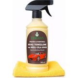 Araç Temizleyici & Parlatıcı Hızlı Cila 500 ml Sprey + Mikrofiber Bez | Boyalı Yüzey, Plastik Aksam Temizleme | Parfümlü Quick Detailer, Iz Bırakmaz Parlaklık