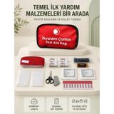 Araç ve Ev Için Ilk Yardım Çantası Acil Set - Beyaz