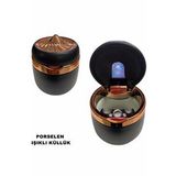 Araç ve Ev Işıklı Küllük Porselen İç Havza GOLD - 1. KALİTE