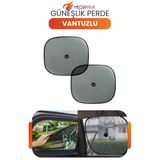 Araç Yan Cam Güneşlik 2’Li Set Statik Vantuzlu Oto Cam Perdesi Uv Koruyucu 44X39 Mm
