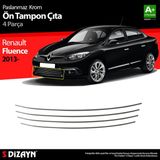 Aracım Oto Aksesuar S-Dizayn Renault Fluence Krom Ön Tampon Çıtası 4 Prç. 2013 Üzeri Makyajlı