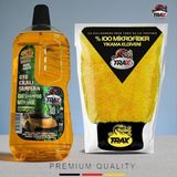 Aracınız Için En Iyisi T-Raxcilalı Oto Şampuanı ve Yıkama Uygulama Eldiveni %100 Fiber Bez 2'li Set 1 Litre